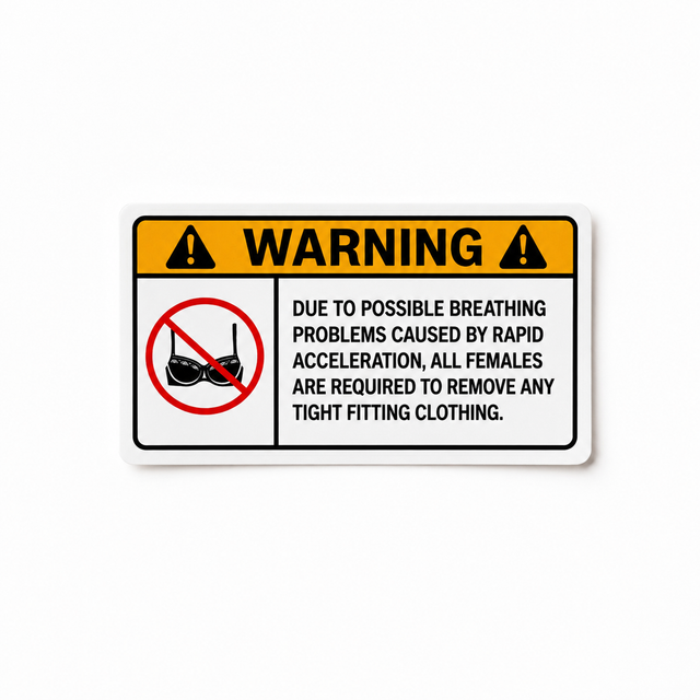 JAMBADGE prank warning sticker